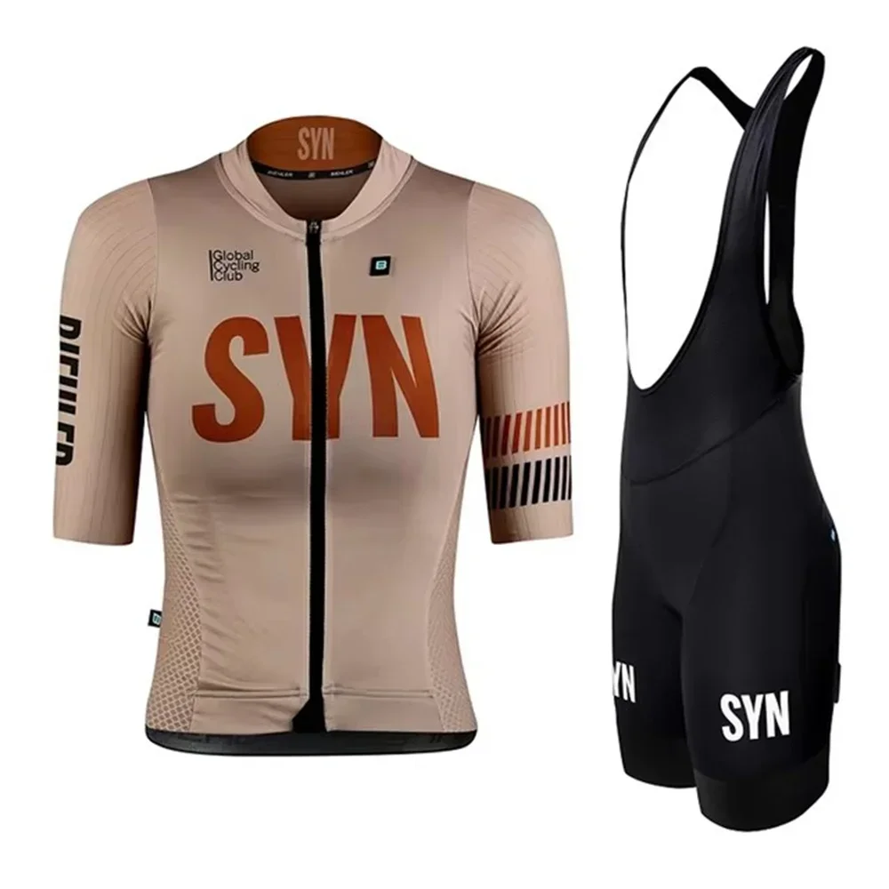 Cycling Bib Shorts - 夏 SYN チームサイクリングセット女性シンジケート半袖ジャージとビブショーツプロレース自転車服スーツ