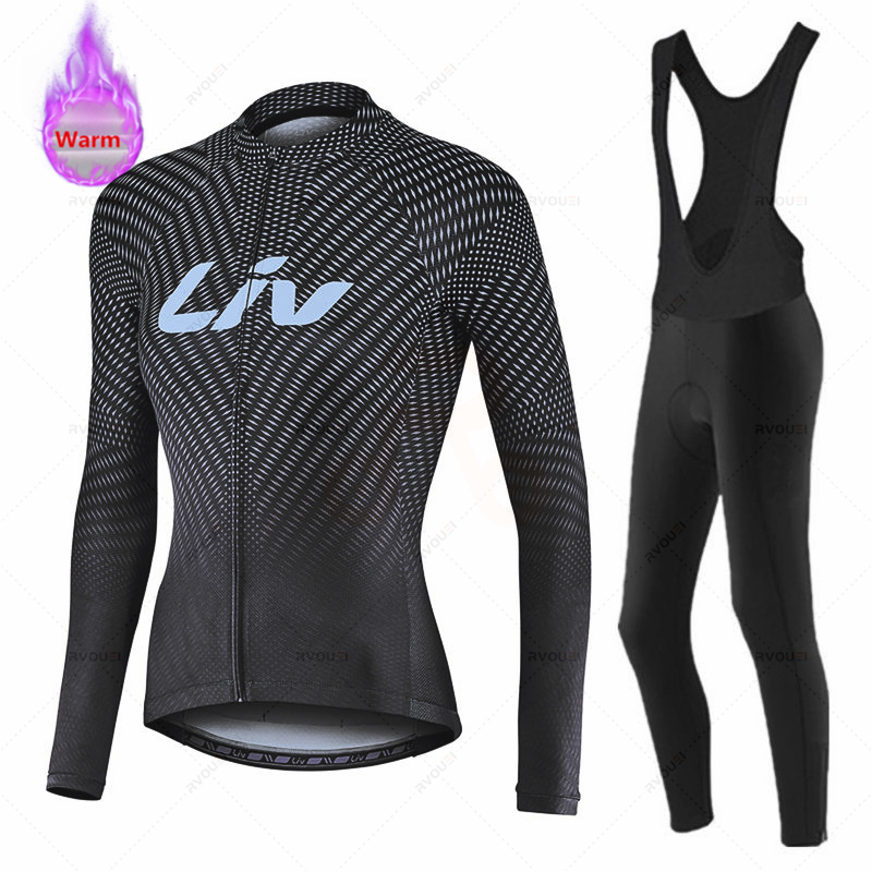 リヴ女性冬 Bicicleta セット屋外サーマルフリースサ - Cycling Gear Jersey のレビューと価格