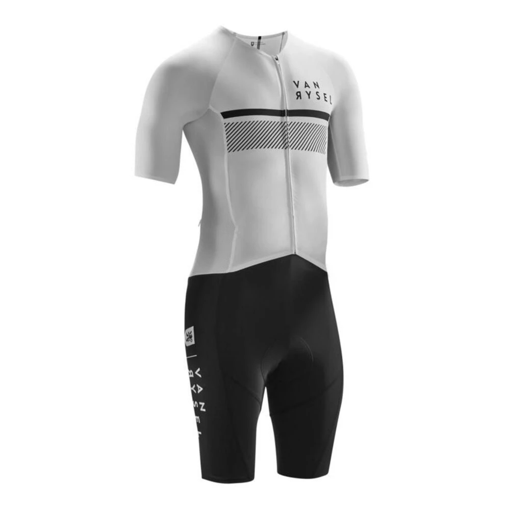 Vanrysel ホワイト/ブラック ワンピース トライアス - Cycling Gear Jersey のレビューと価格