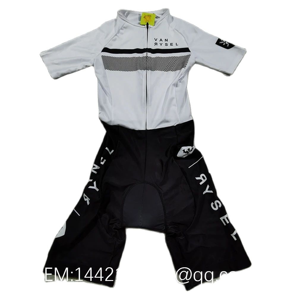 Vanrysel ホワイト/ブラック ワンピース トライアス - Cycling Gear Jersey のレビューと価格