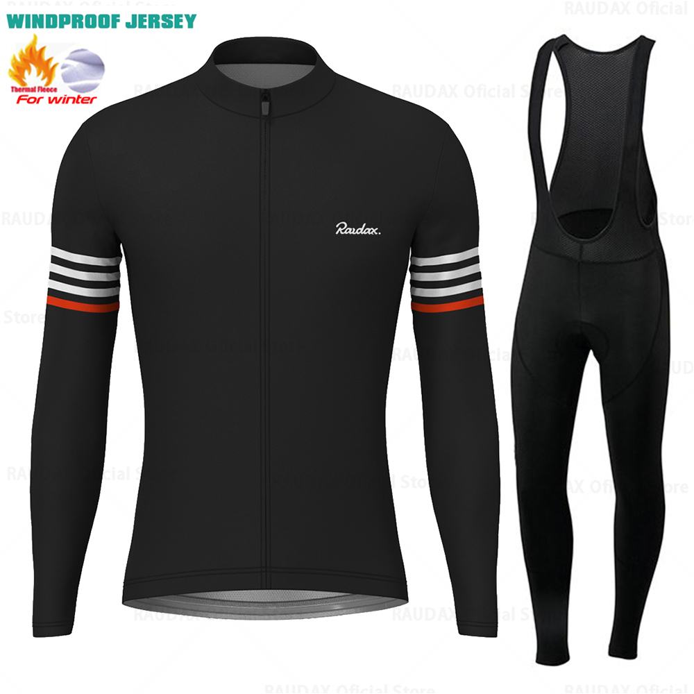 Raudax-冬用の長袖フリースジャージ,暖かくて暖かいサイ - Cycling Gear Jersey のレビューと価格
