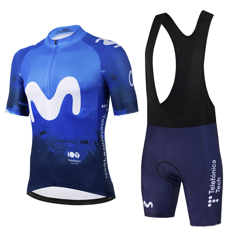 Movistar プロチーム夏サイクリングジャージスーツメン - Cycling Gear Brands のレビューと価格